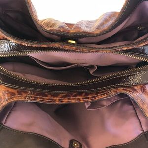 Genuine Coach leopard print patent leather bag